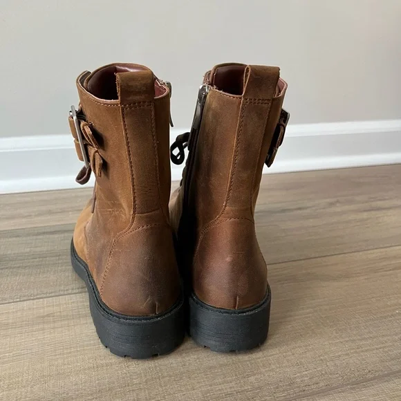 Clark's Orinoco 2 Lace Zip Boots, Snuff Leather, Sz 10 - Picture 5 of 7